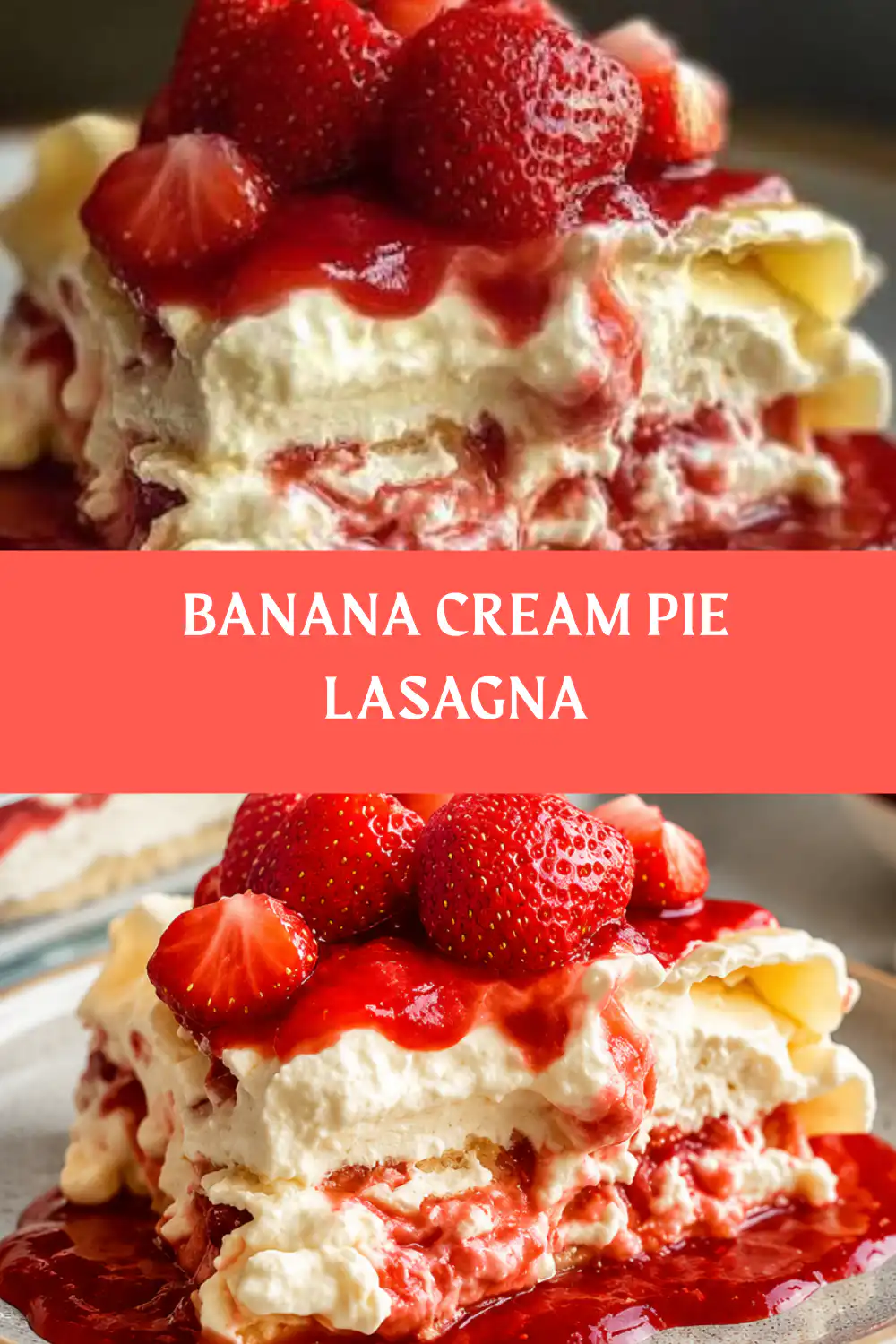 No-Bake Strawberry Lasagna Creamy No-Bake Strawberry Lasagna layered with fresh strawberries, fluffy cheesecake filling, whipped topping, and a buttery cookie crust.